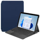For Microsoft Surface Pro 8 Solid Color Electric Pressed Horizontal Flip Tablet Leather Case with Holder