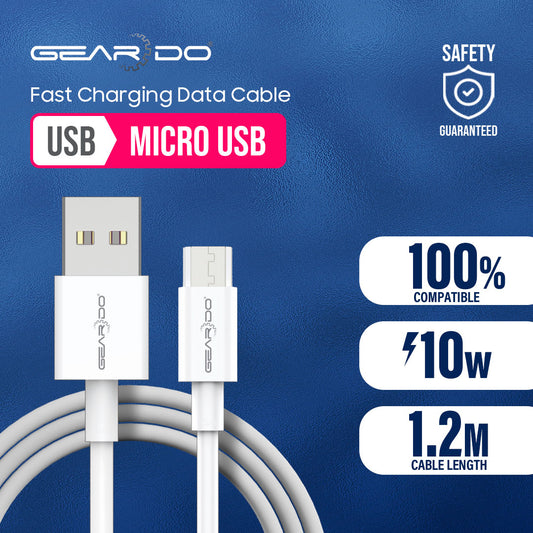 Geardo Premium USB to Micro USB Charging Data Cable 1.2m
